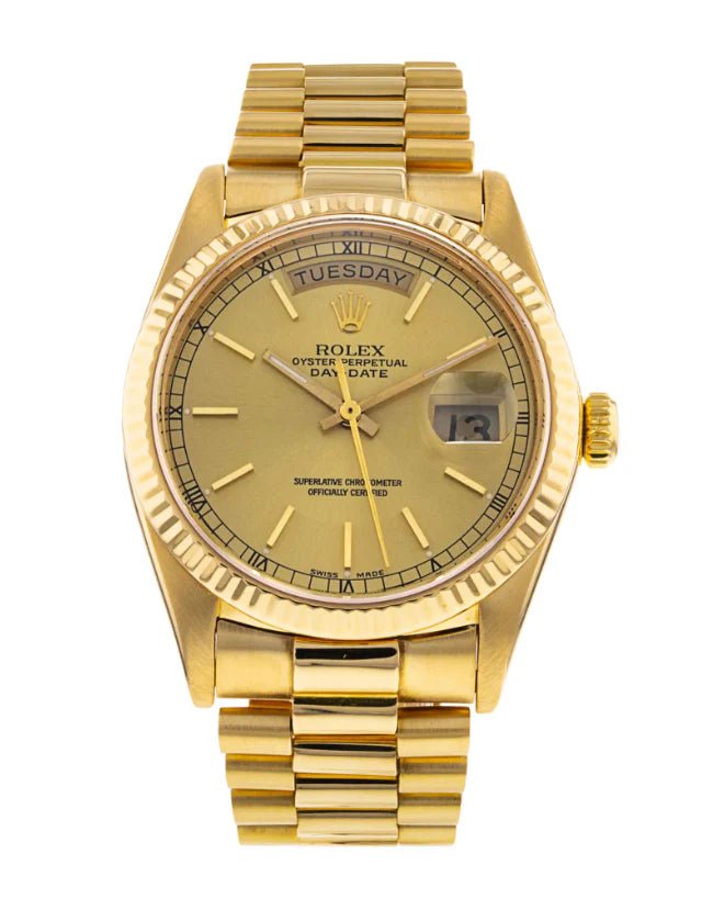 Rolex Day - Date Yellow Gold Mens Watch - Eleventh Hour Fine Wrist Watches