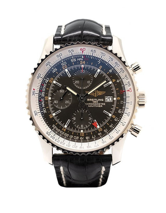 Breitling Navitimer World White Gold Limited Edition Men's Watch - Eleventh Hour Fine Wrist Watches