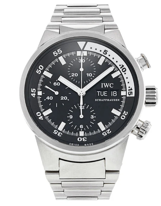 IWC Aquatimer Black Dial Chronograph Day/Date Automatic Men's Watch - Eleventh Hour Fine Wrist Watches